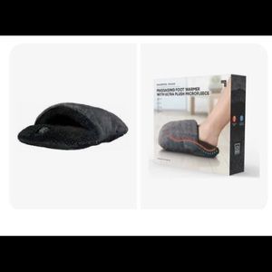 NEW! Sharper Image Massaging Foot Warmer with Ultra Plush Microfleece